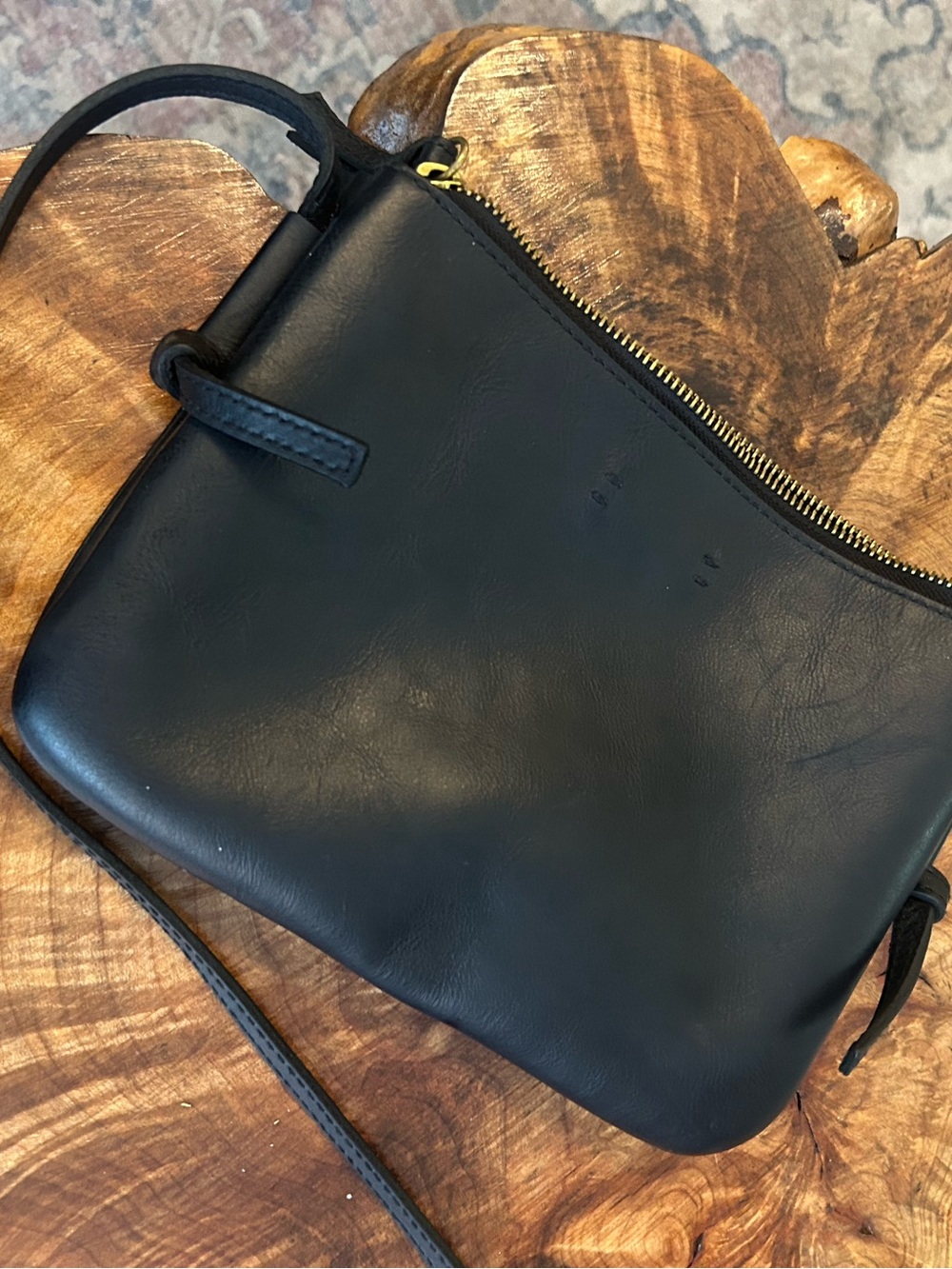 Madewell The Knotted Crossbody Bag Black Leather - Picture 6 of 9